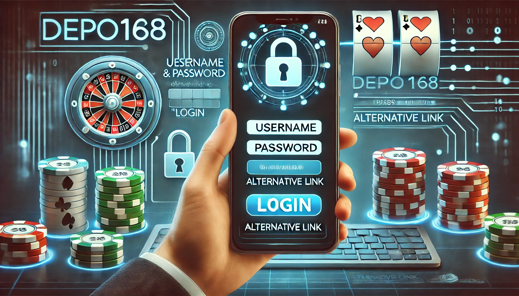 Illustration of Login Depo168 with Alternative Link