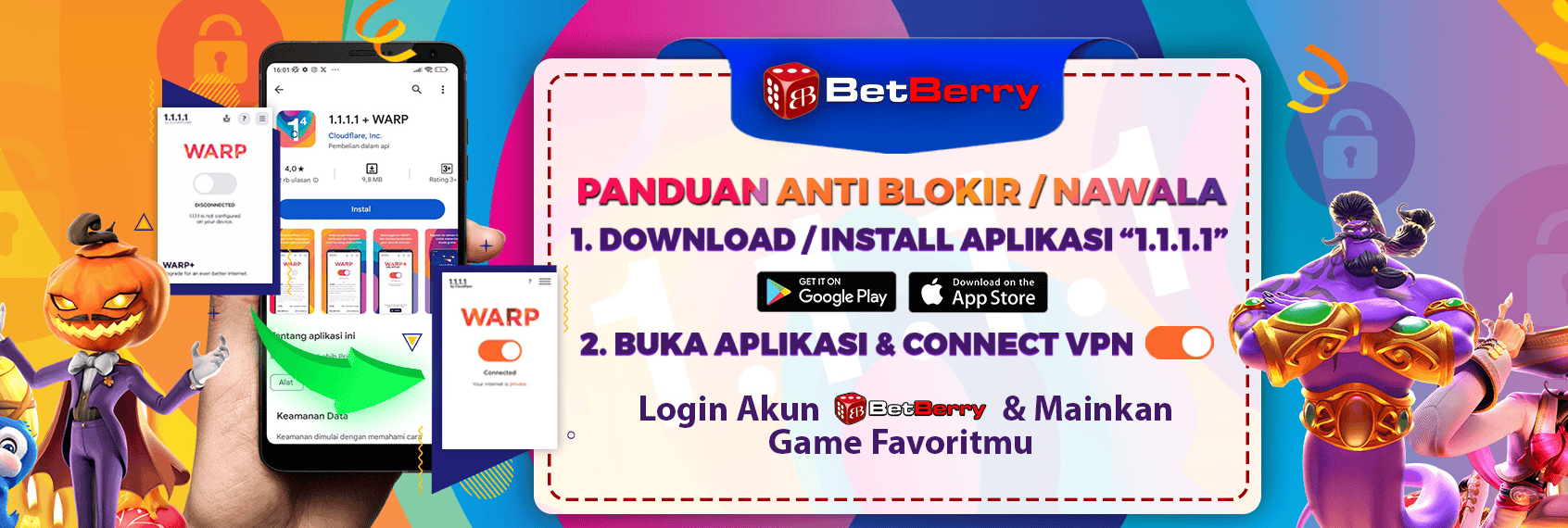 Illustration of alternatives for easy register and login at Betberry